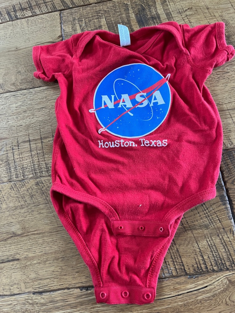 NASA Houston Texas Red Baby Onesie 12m